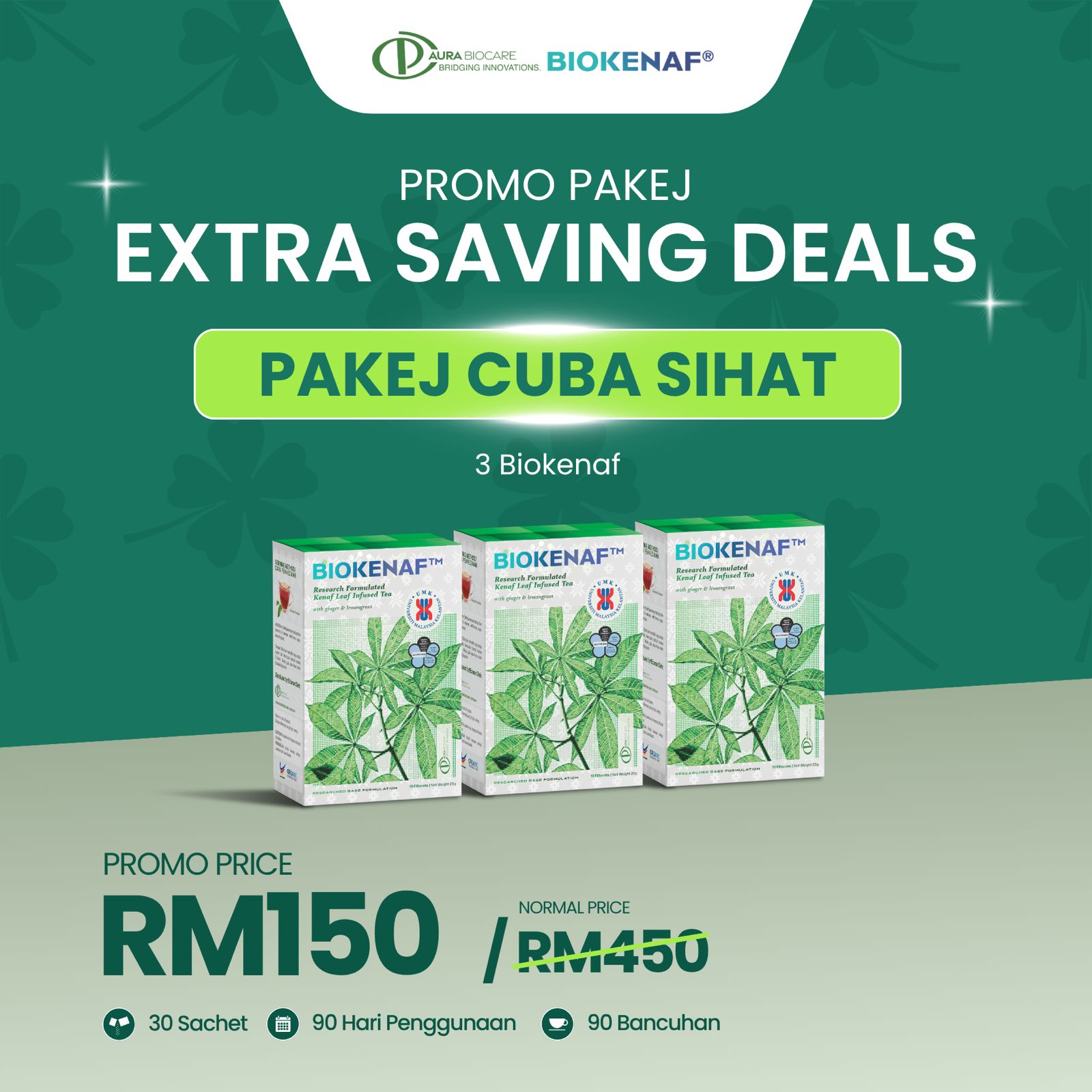 Pakej Cuba Sihat 3 Biokenaf